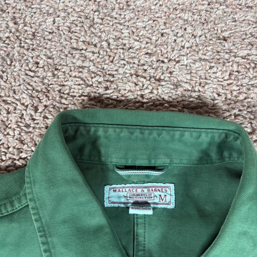 Wallace & Barnes Mens Green Cotton Twill Chore Jacket Size M 10234 - Picture 2 of 7